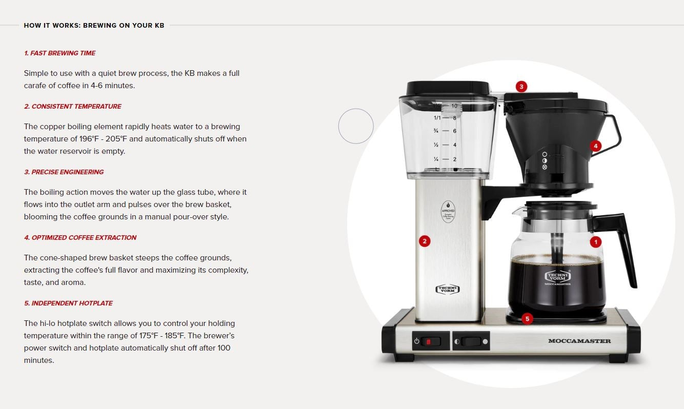 Moccamaster KB Home Coffee Brewer